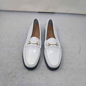G.H.BASS Women Lianna Bit Easy Weejuns White Loafer